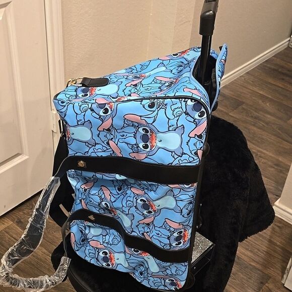 Disney's Stitch Logo Rolling Travel Duffel Bag - Picture 7 of 10